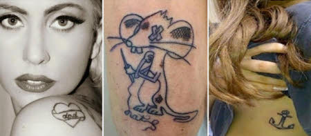 Tatuajes de famosos Lady Gaga