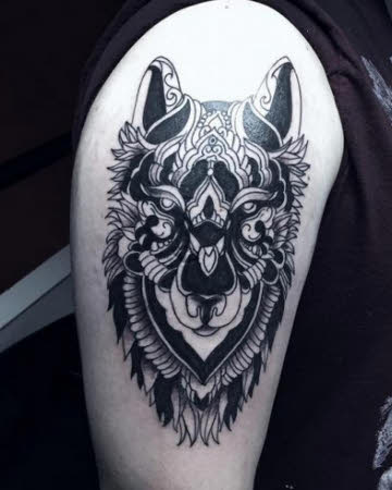 wolf tattoo design